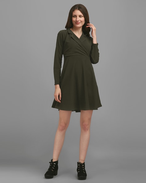 Olive cheap wrap dress