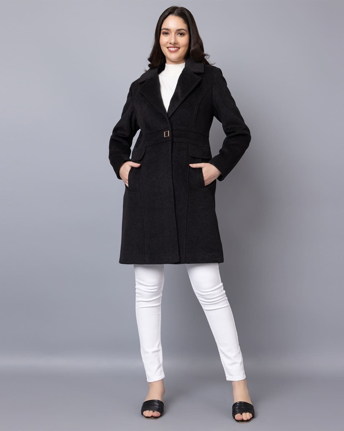 Buy Black Jackets & Coats for Women by Chkokko Online | Ajio.com