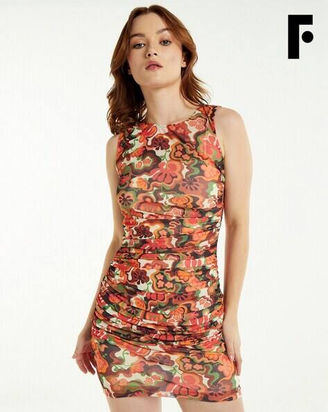 bright coloured bodycon dresses Bodycon Scoop Neck Midi Dress
