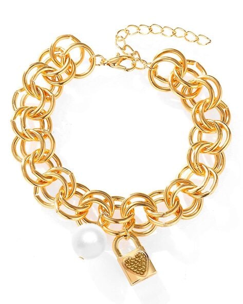 14k Oval Link Chunky Chain Yellow or White Gold Bracelet – Heidi Lowe  Gallery