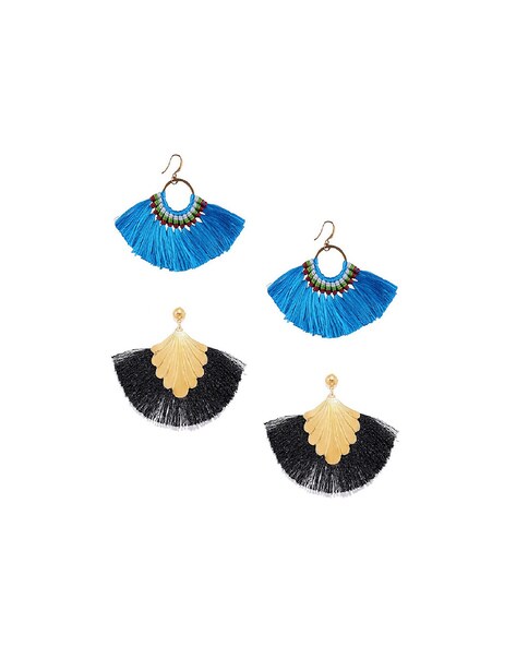 Multi-layer Flower and Chain Tassel Combo Korean Fashion Women Earrings