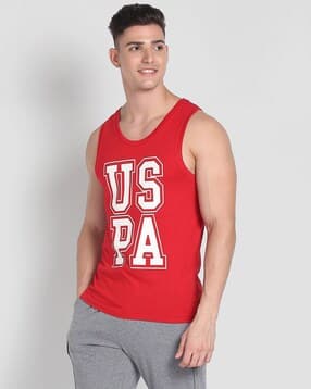u.s. polo assn. Men Brand Print Cotton Vest-picture-24