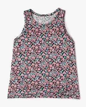 gap kids Girls Floral Print Round-Neck Regular Fit Top-picture-18