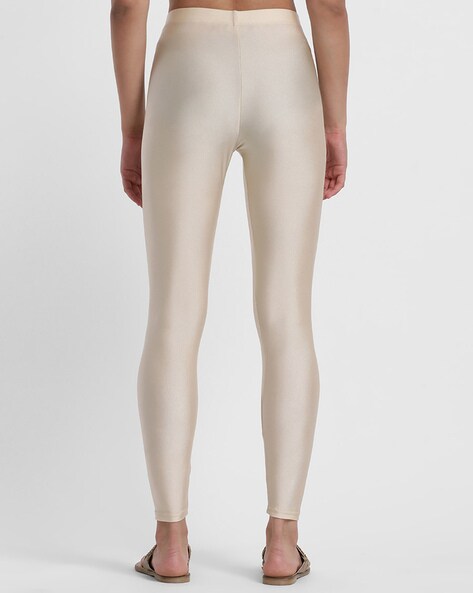 Printed Design Light Cream Leggings - Online Shopping