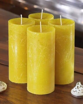 aromaticfables Set of 4 Citrus Scented Pillar Candles-picture-28