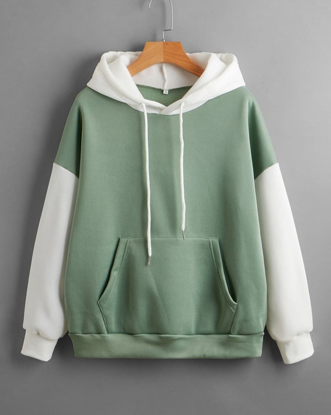 Green and cheap white hoodie