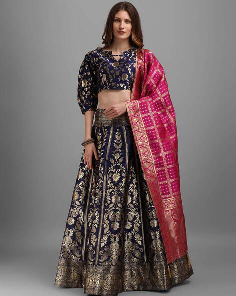 Buy Buy Net Pink Designer Lehenga Choli at Amazon.in