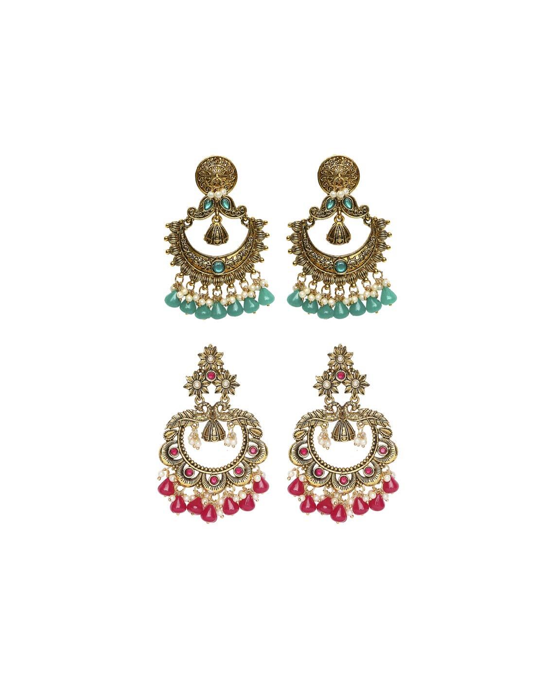 Buy Latest Chandbali Earring Gold Design Gold Plated Earring Online Shopping