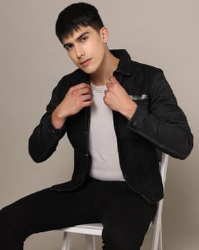 spykar Men Washed Slim Fit Trucker Jacket-picture-36