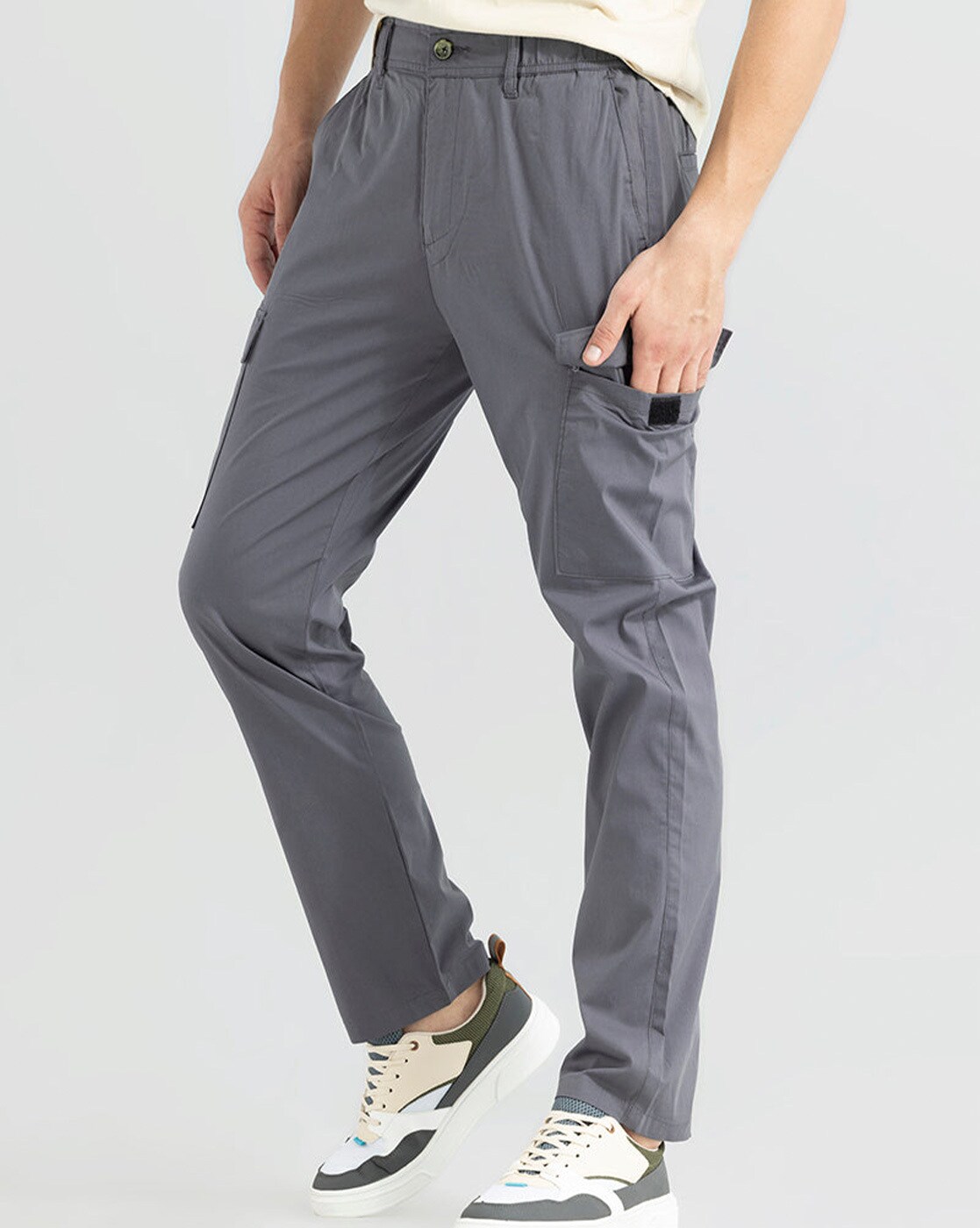 Buy Grey Trousers & Pants for Men by SNITCH Online