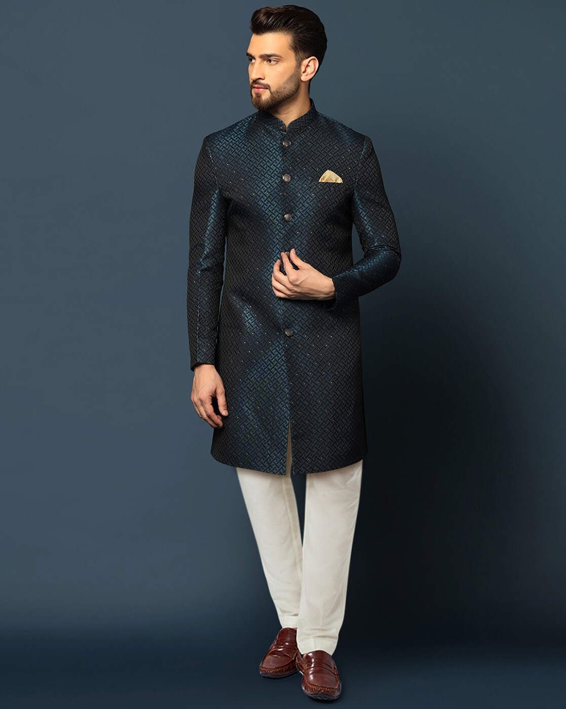 White Open Jacket, Kurta, & Trousers – primaczar