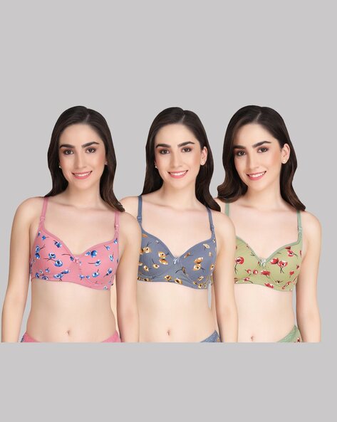 Buy Green, Grey, Pink Bras for Women by BEACH CURVE Online