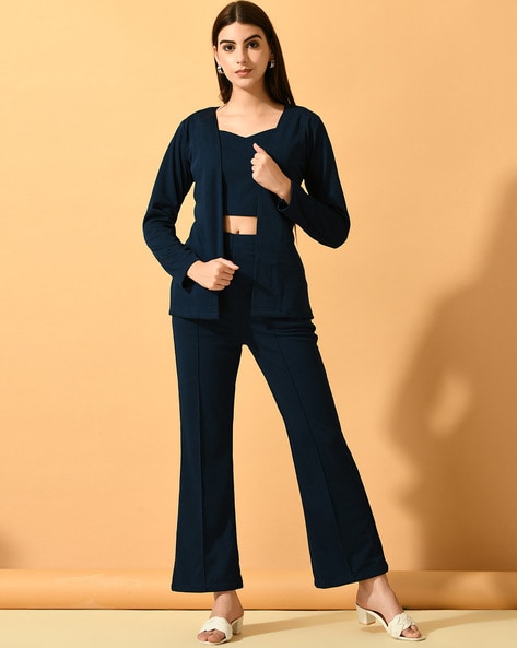 Blazer Suits 2 Piece Color Block Long Sleeve Single Button Jacket with Pants  Set Womens Business Casual Outfits (XX-Large, Khaki) - Walmart.com