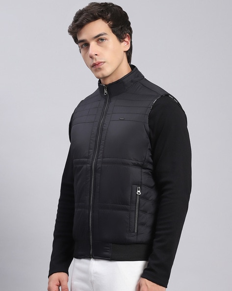 Buy Men Black Jaquard Jacket Online in India - Monte Carlo