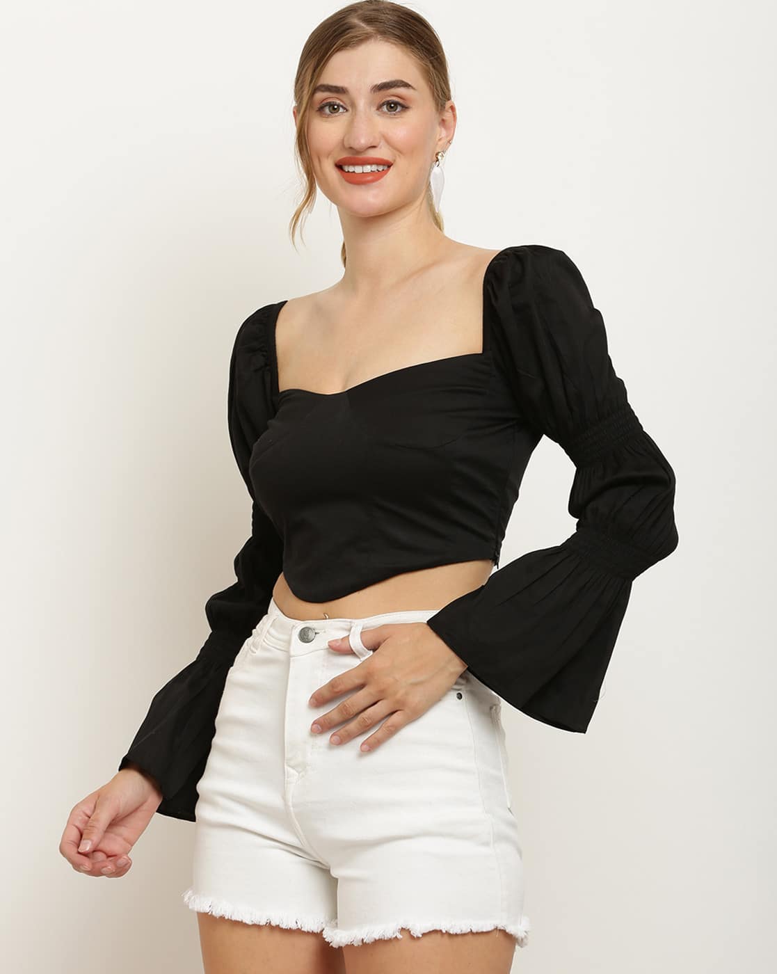 トップス SQUARE NECK LADY LIKE PLEATS TOP SQUARE NECK LADY LIKE PLEATS TOP 【公式通販】