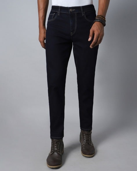 High rise tapered outlet jeans mens