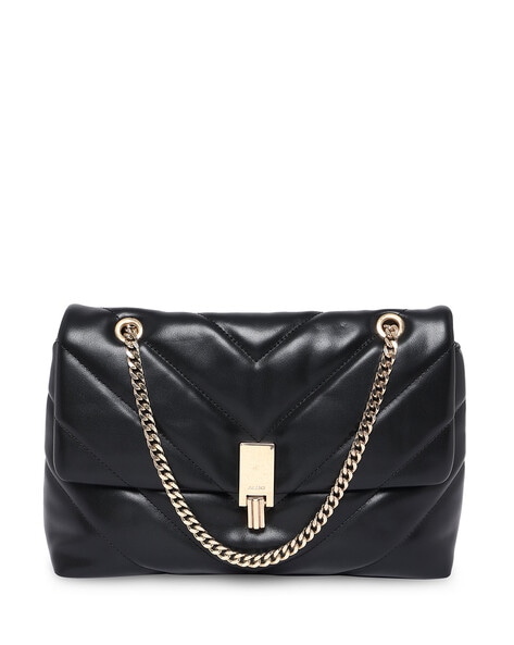 ALDO Black Galilini Dome Satchel Handbag Purse white and gold accents |  Satchel handbags, Handbag, Purses
