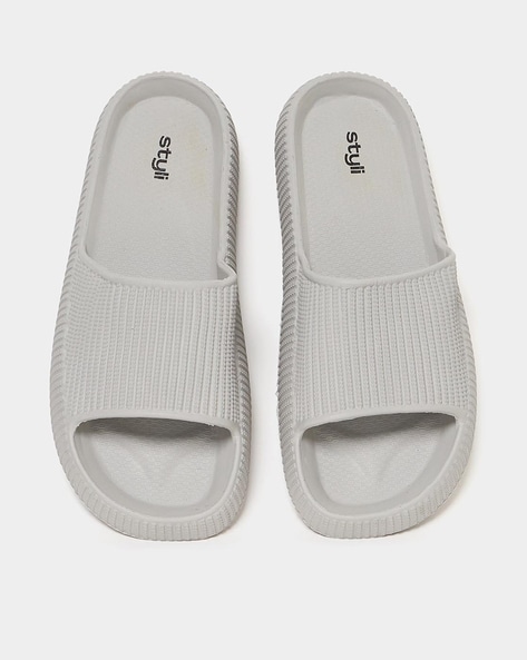 Buy Grey Flip Flop Slippers for Men by Styli Online Ajio