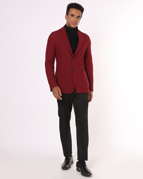 Buy GIORGIO ARMANI Single Breasted Blazer with Insert Pockets