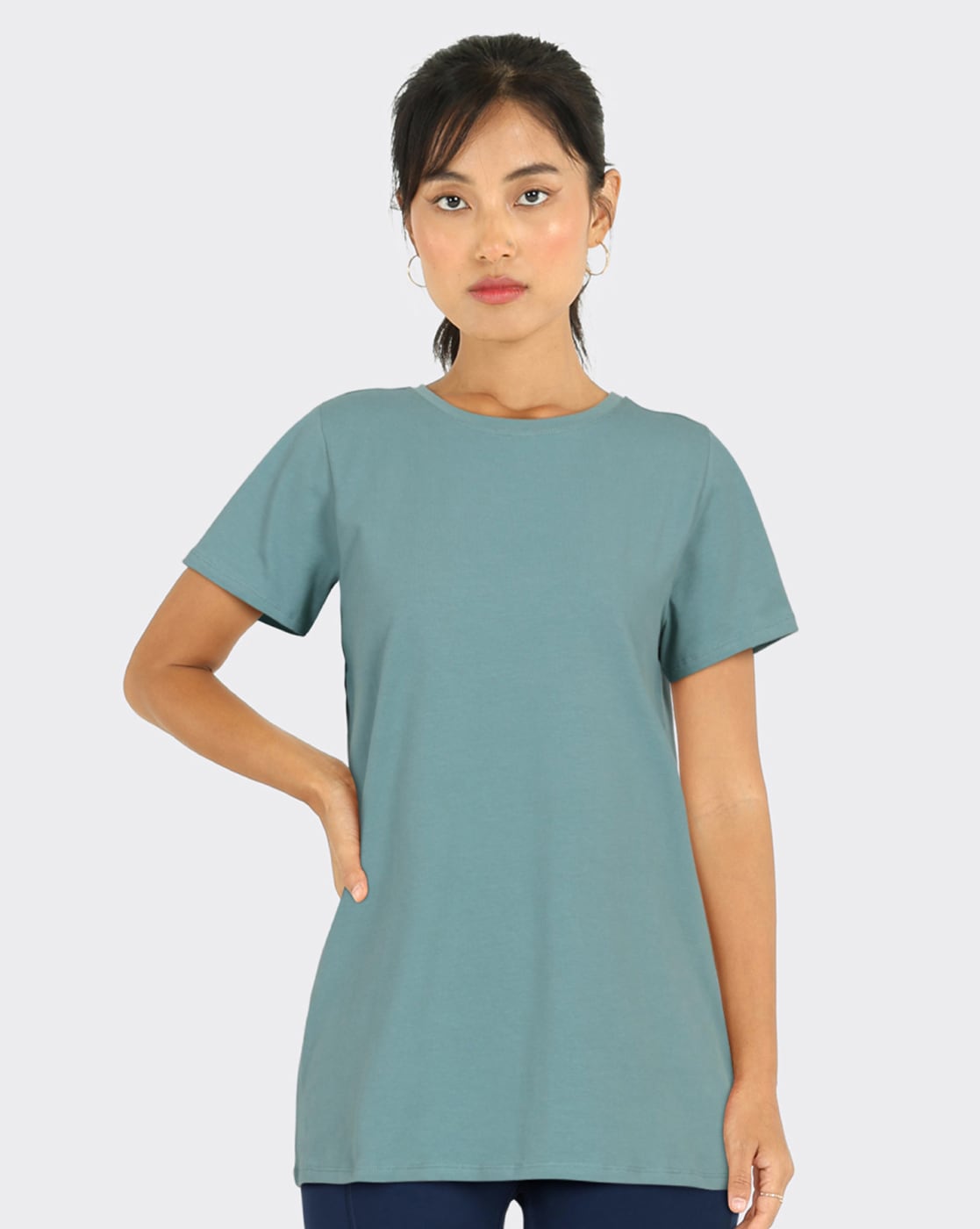 Buy Sea Green Tshirts for Women by BLISSCLUB Online
