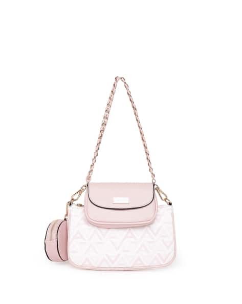 Aldo Pink Multi Aldo Colorful Purse Shoulder Bag With Pouch