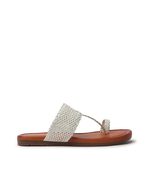 Toe-Ring Sandals with Synthetic upper