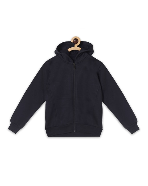 Girl Regular Fit Zip Front Hoodie