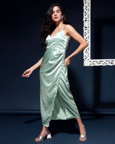 Buy Satin Slip Dress Maxi Online In India -  India