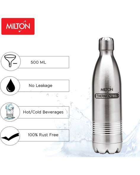  Milton Thermosteel Duo 500 DLX Bottle, 500ml, Silver