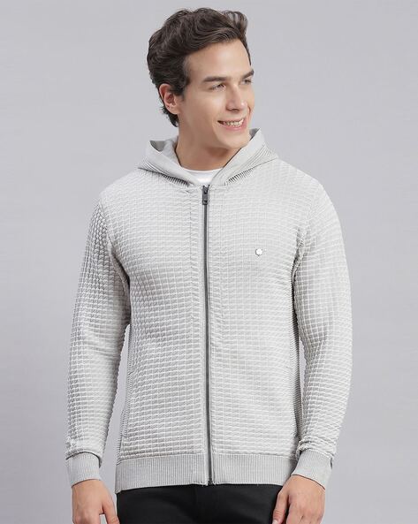 Grey hooded outlet cardigan mens