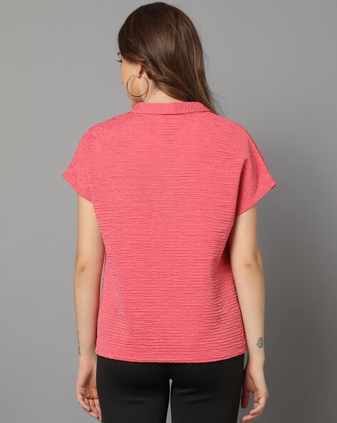 V-neck Viscose Top - Dusty rose - Ladies