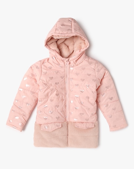SHEIN Baby Girl Casual Windproof Hooded Plush Jacket In Pink | SHEIN EUR-atpcosmetics.com.vn