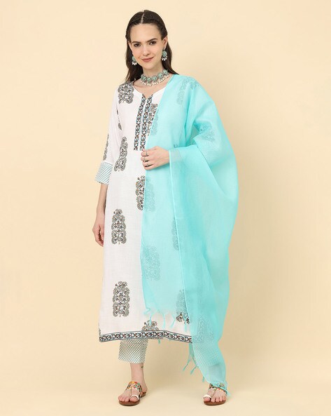 Blue Handwork Kurta Set