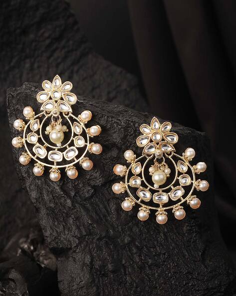 Latest Gold designer Chandbali Earrings with weight for women - YouTube