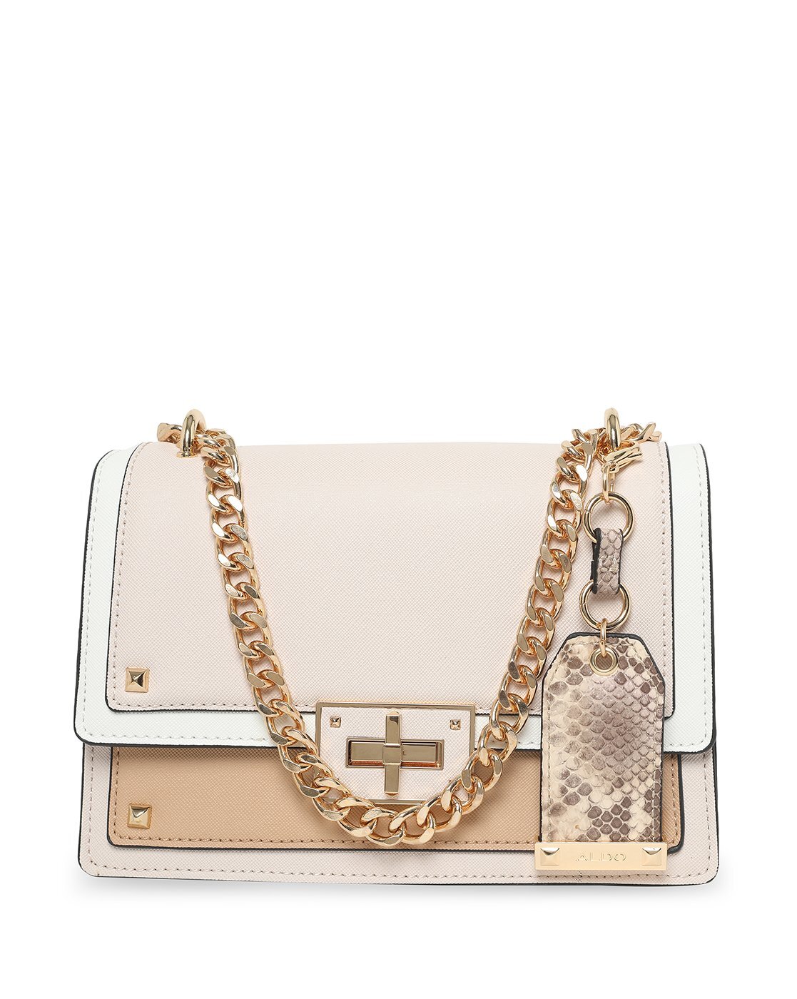 iKrush Ana Check Shoulder Bag Colour: Cream, Size: Onesize