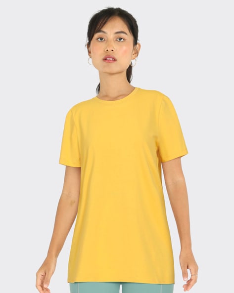 Buy Yellow Tshirts for Women by BLISSCLUB Online