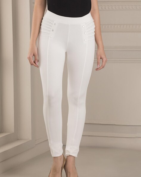 Buy White Jeans Jeggings for Women by LAKSHITA Online Ajio