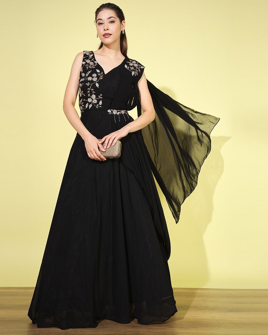 Buy Black Dresses & Gowns for Women by Awriya Online | Ajio.com