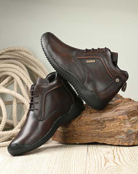 High-Top Genuine Leather Casual Shoes