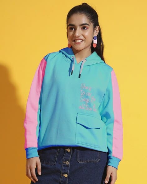 NICK & JONES — Girls Printed Regular Fit Hoodie