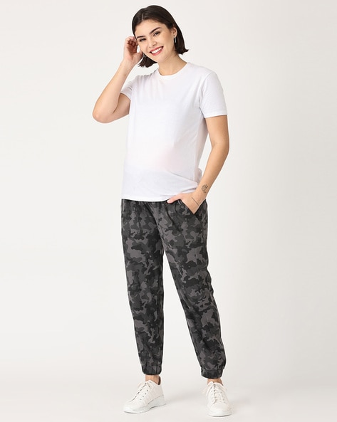 Camouflage Joggers with Elasticated Waist