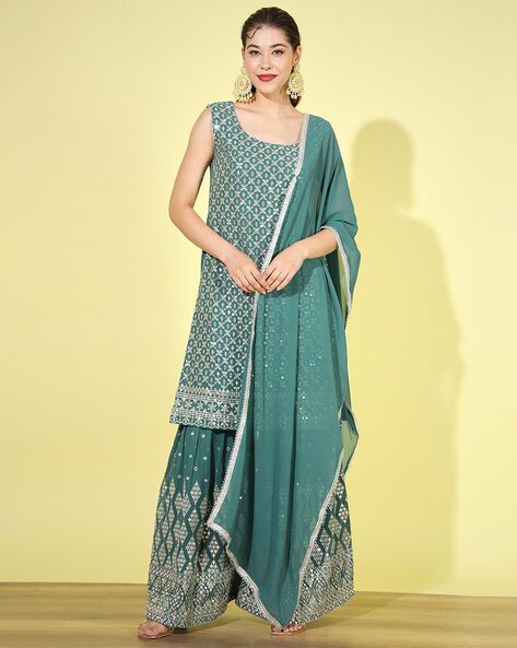 Buy Green Kurta Suit Sets for Women by CHHABRA 555 Online | Ajio.com