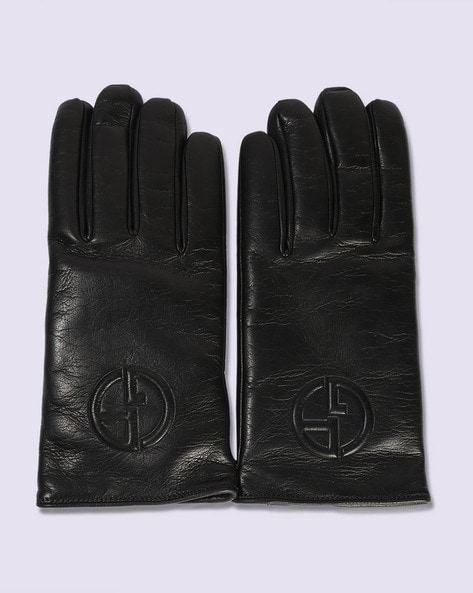 Armani on sale leather gloves