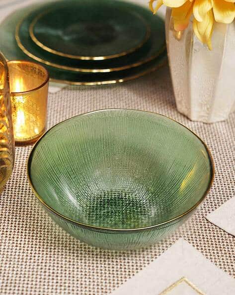 Radial Glass Serving Bowl