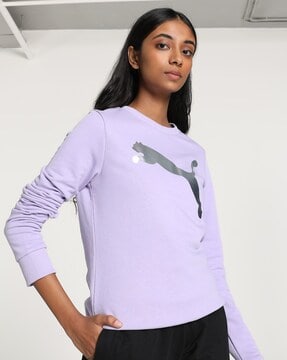 Cotton women's 2024 crew neck sweatshirts