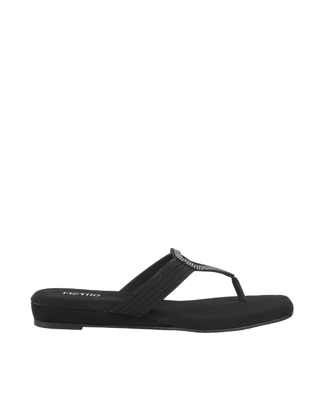 Metro black thong online sandals