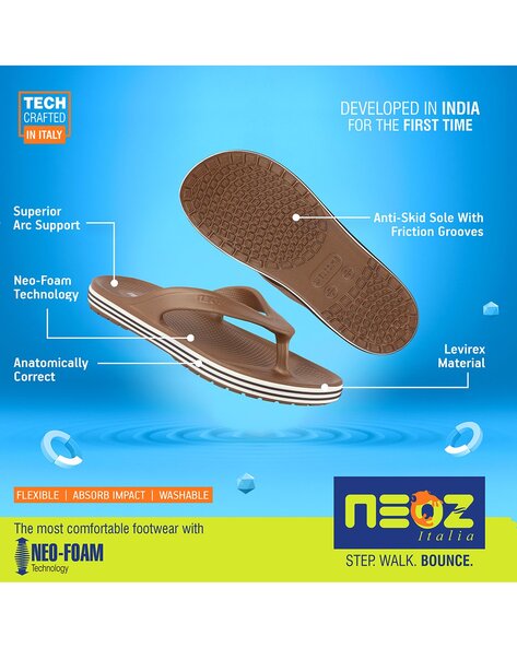 Buy Bronze Flip Flop Slippers for Women by NEOZ Online Ajio