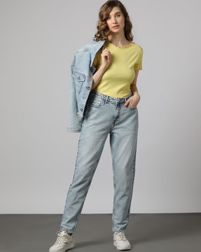 ASOS DESIGN relaxed mom jeans in light wash