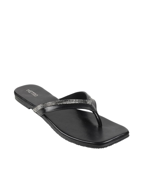 Metro black thong on sale sandals