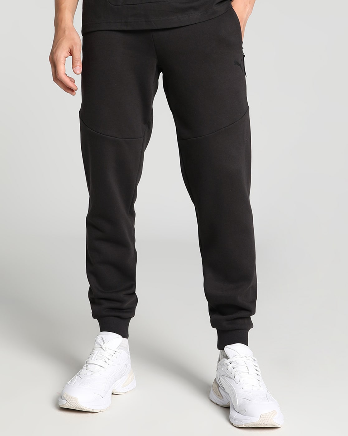 Cotton Fleece Joggers with Side Pockets